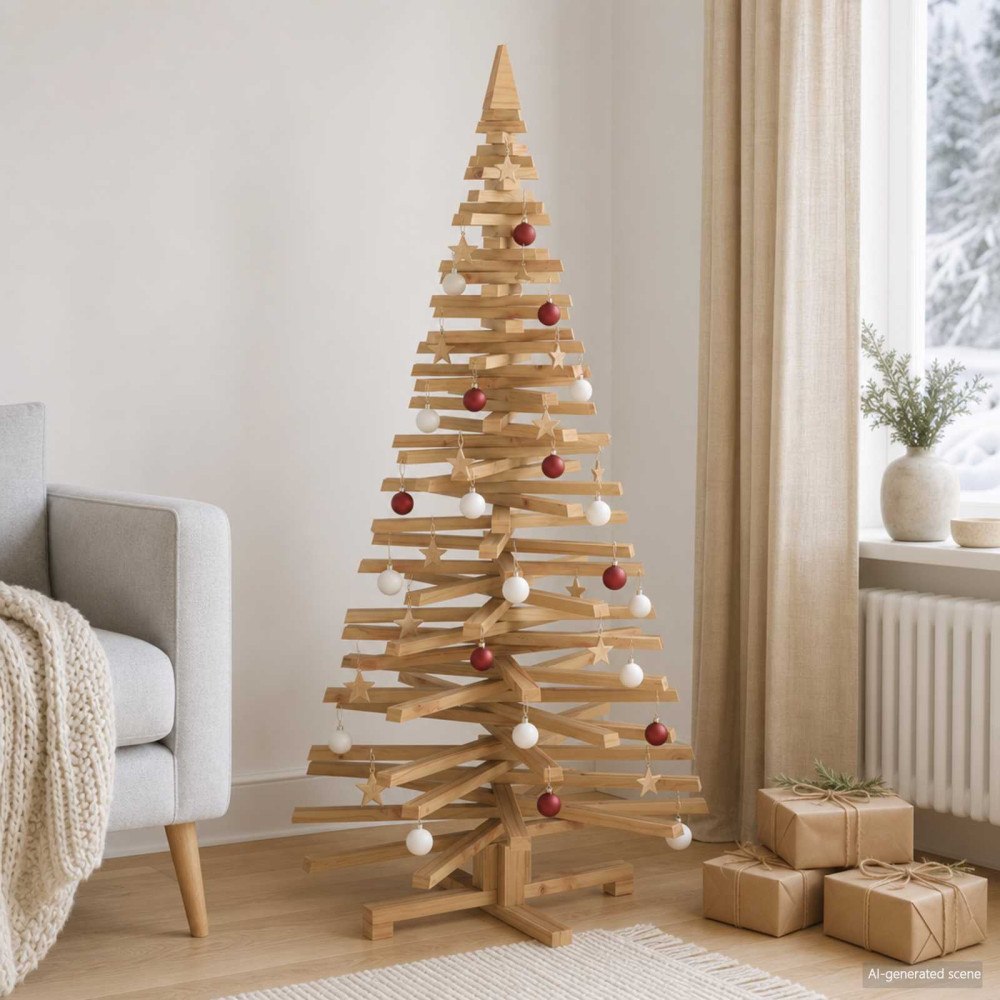 vidaXL Träjulgran KOTKA 150 cm Massiv furu Brun finish