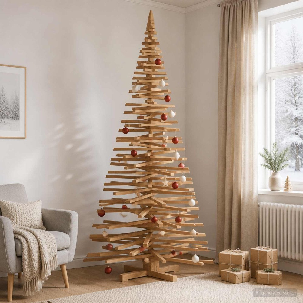 vidaXL Träjulgran KOTKA 210 cm Massiv furu Brun finish