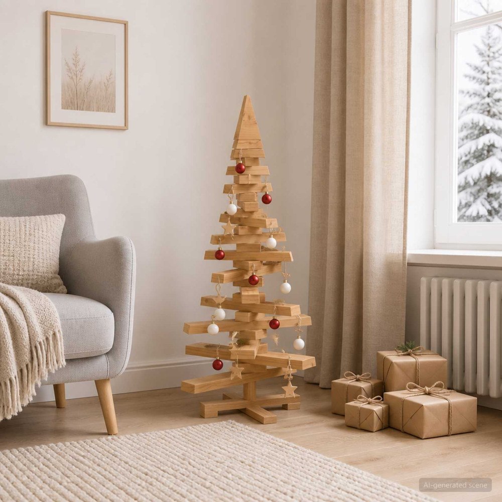 vidaXL Träjulgran KOTKA 90 cm Massiv furu Brun finish