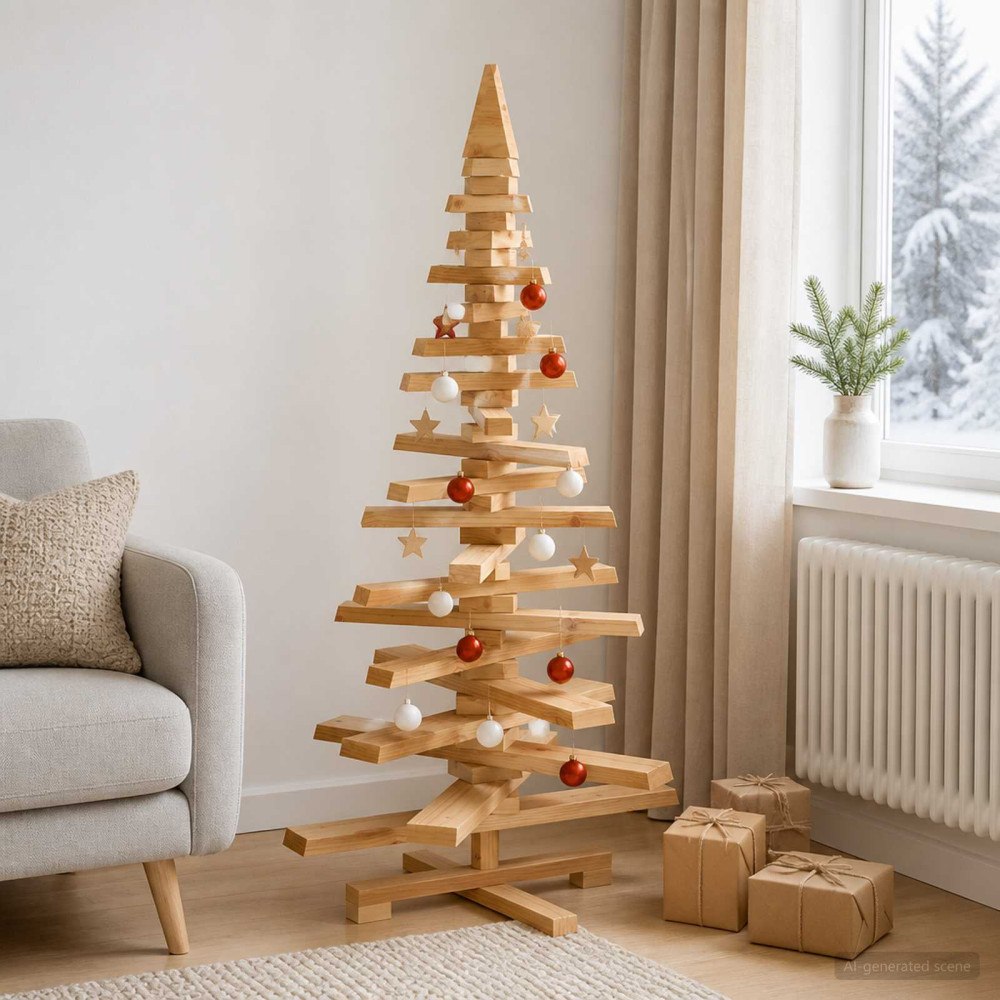 vidaXL Träjulgran KOTKA 120 cm Massiv furu Brun finish