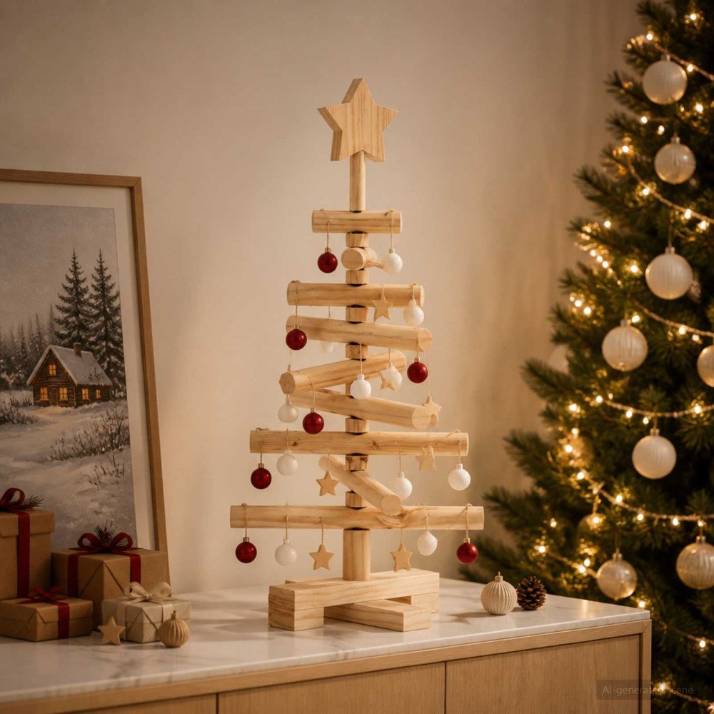 vidaXL Träjulgran KOTKA 60 cm Massiv furu Naturlig