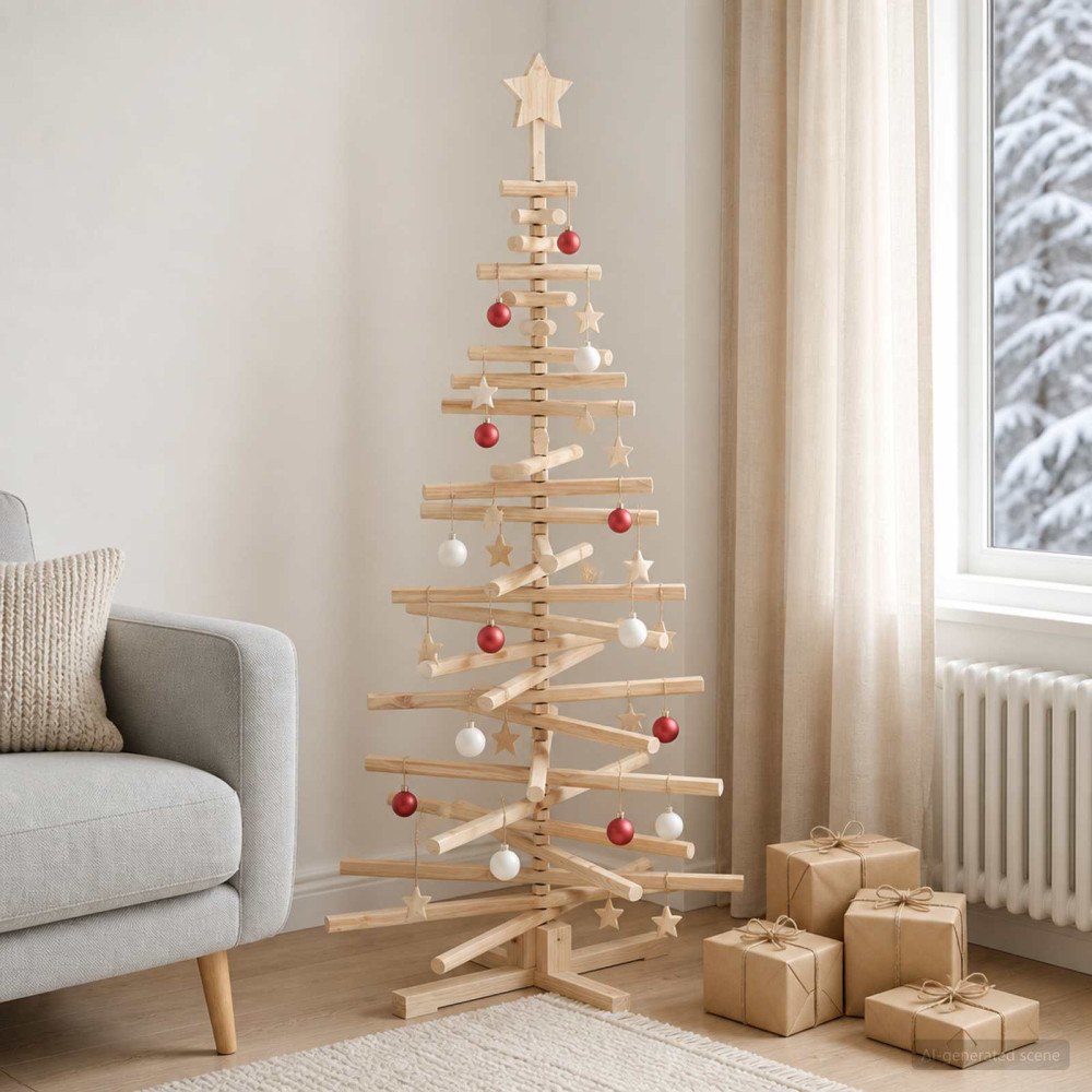 vidaXL Träjulgran KOTKA 150 cm Massiv furu Naturlig