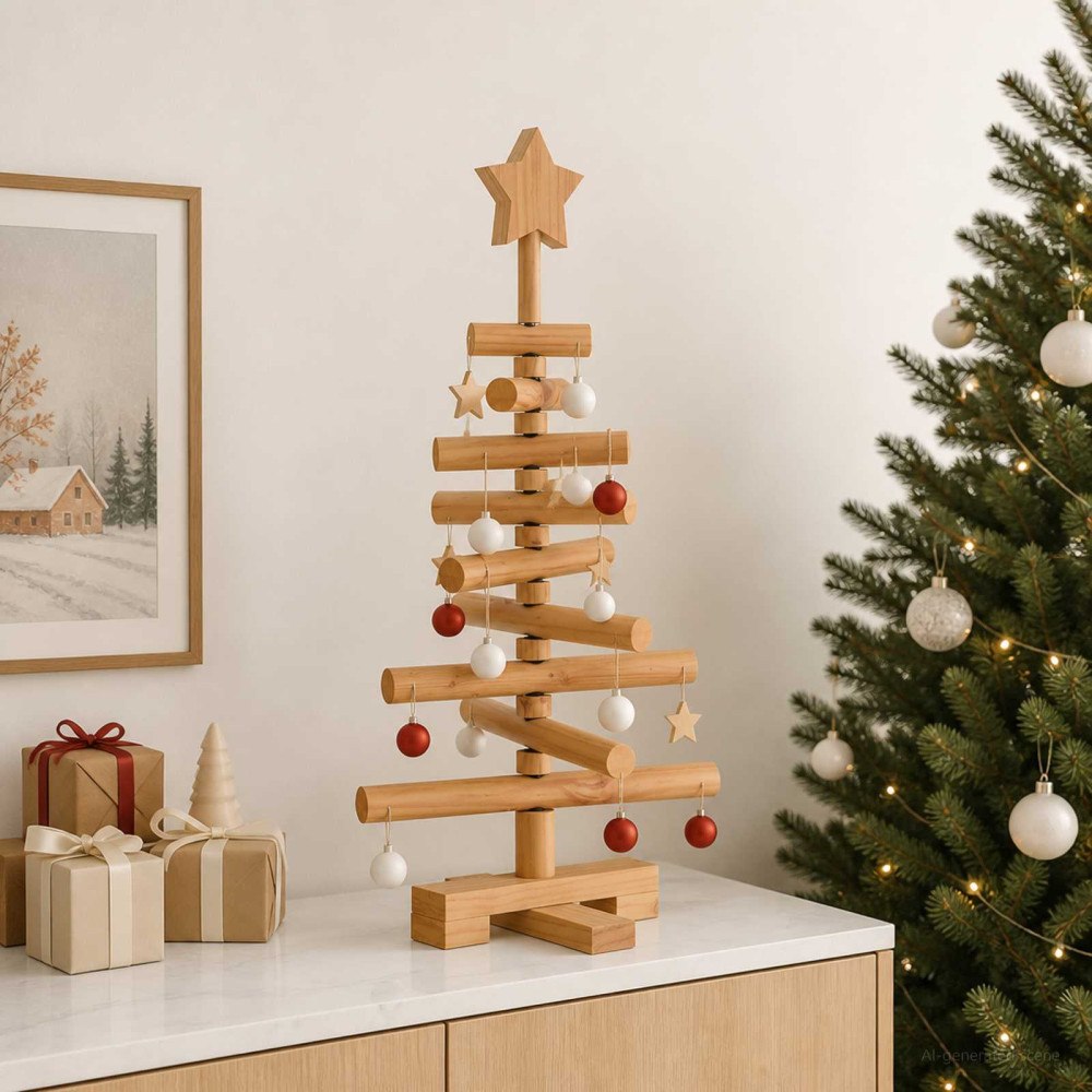 vidaXL Träjulgran KOTKA 60 cm Massiv furu Brun finish