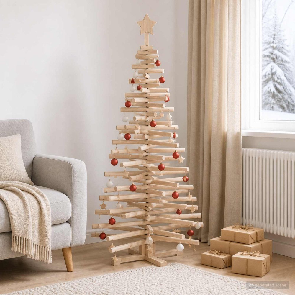 vidaXL Träjulgran KOTKA 150 cm Massiv furu Naturlig