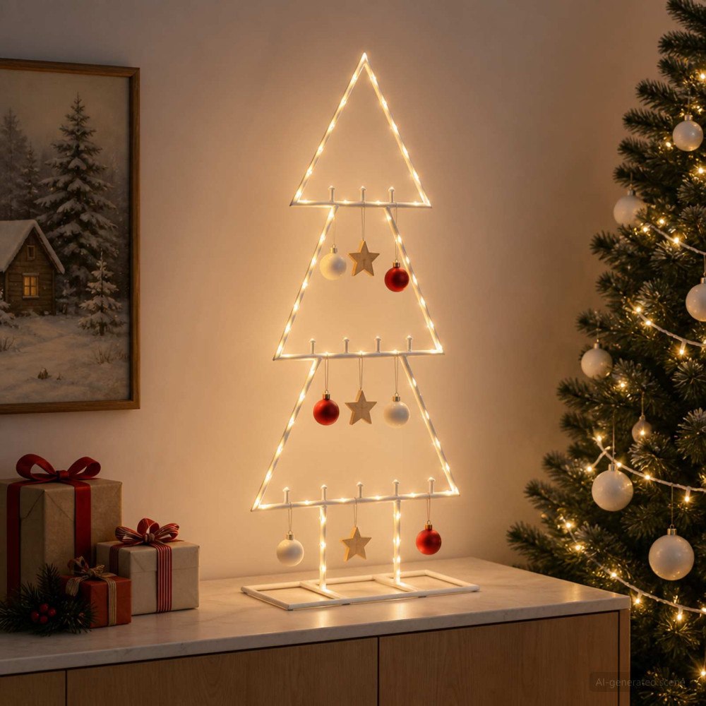 vidaXL Metall julgran KUOPIO 60 cm Stål Vit