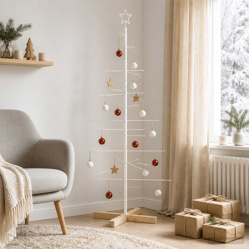 vidaXL Metall julgran KUOPIO 150 cm Stål Vit