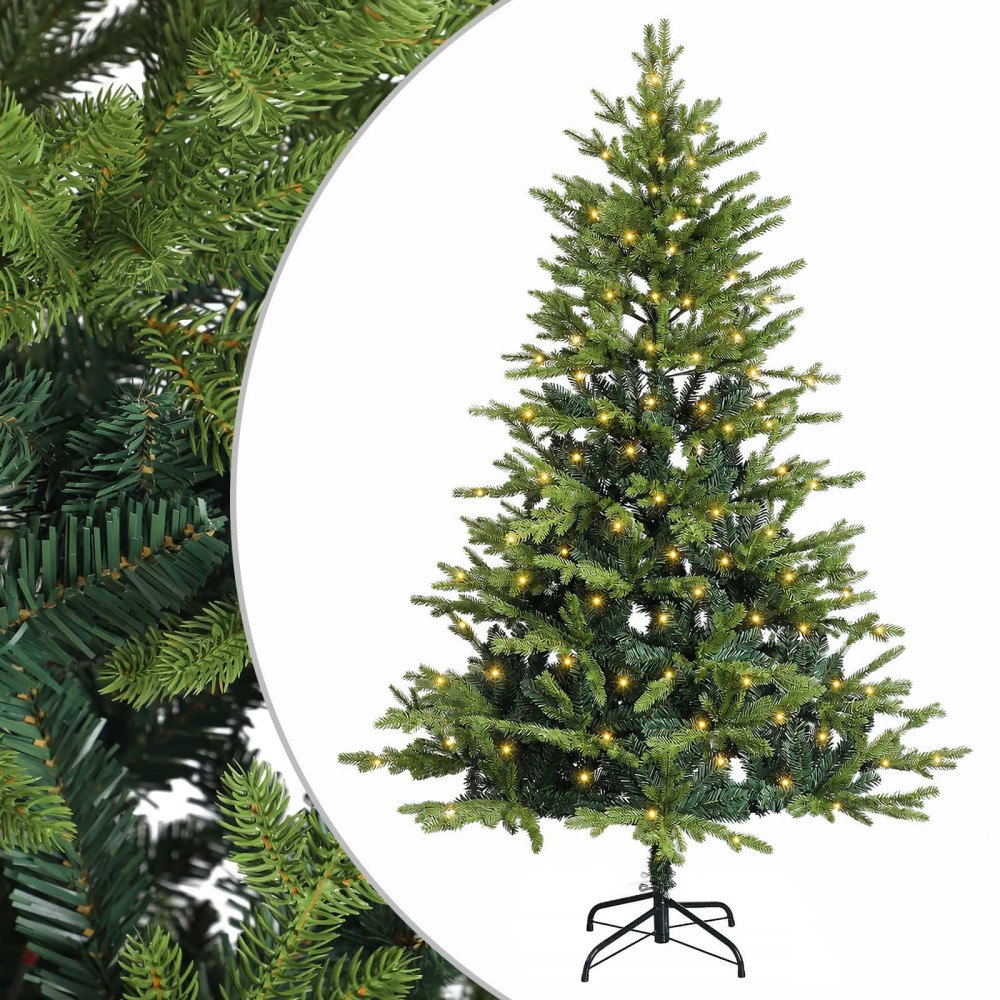 vidaXL Plast Hingad Julgran 180 cm 300 LED-lampor Varmvit