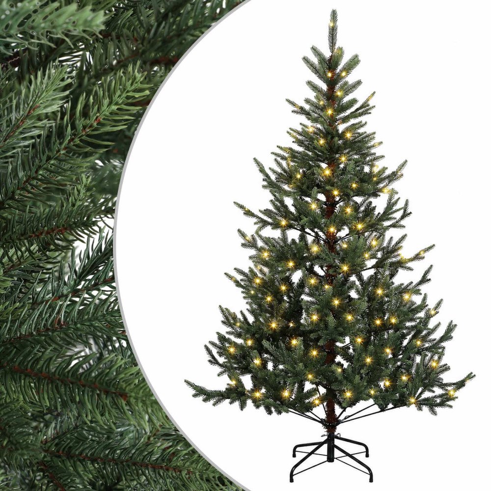 vidaXL Plast Hingad Julgran 210 cm 300 LED-lampor Varmvit
