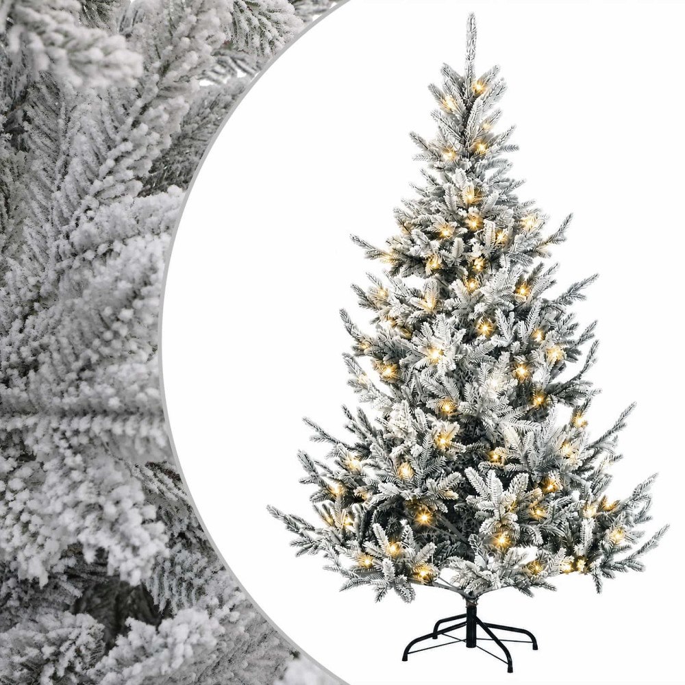 vidaXL Plast Hingad Julgran 180 cm 300 LED-lampor Varmvit