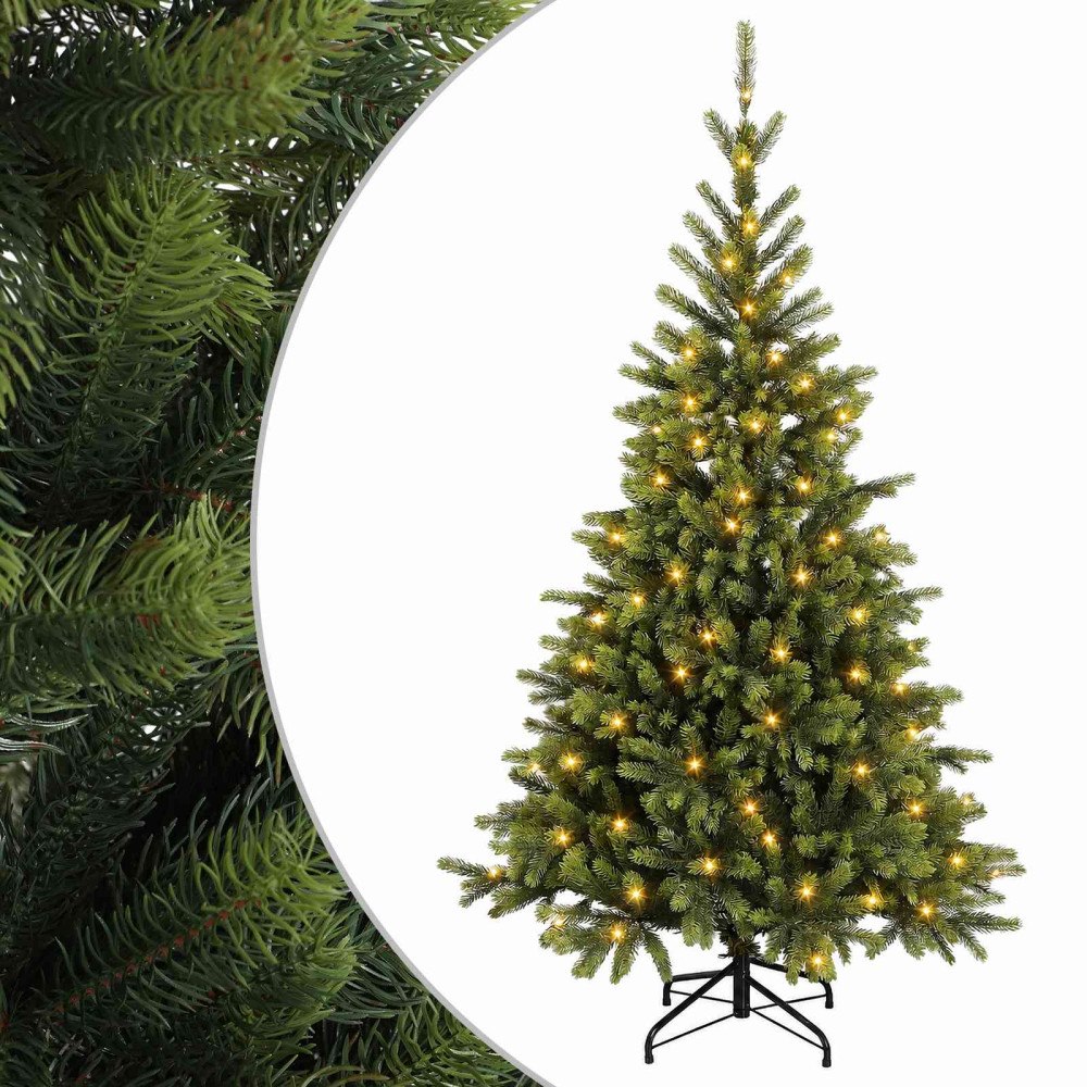 vidaXL Plast Hingad Julgran 240 cm 300 LED-lampor Varmvit