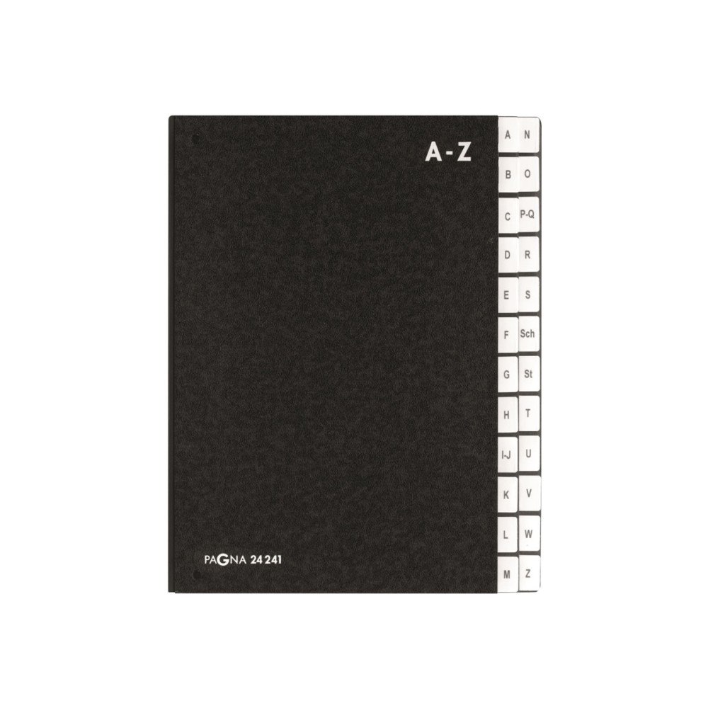 Pagna Pagna - klassifikationsmapp - 24 delar - tabbad - svart