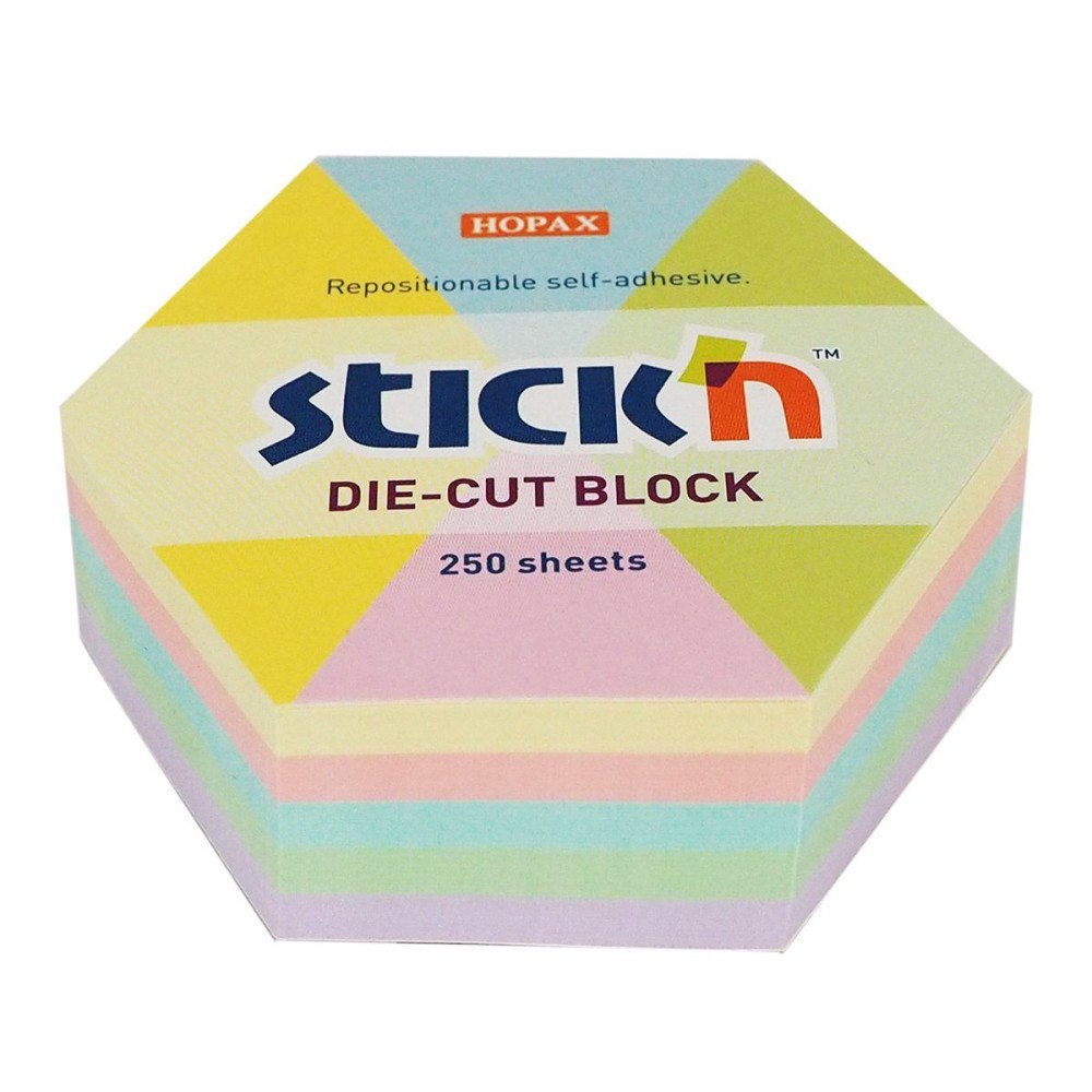 Stick´n´Find Stick'n Notes fyrkantiga 61x70 mm mix 5 pastellfärger 250 bl...