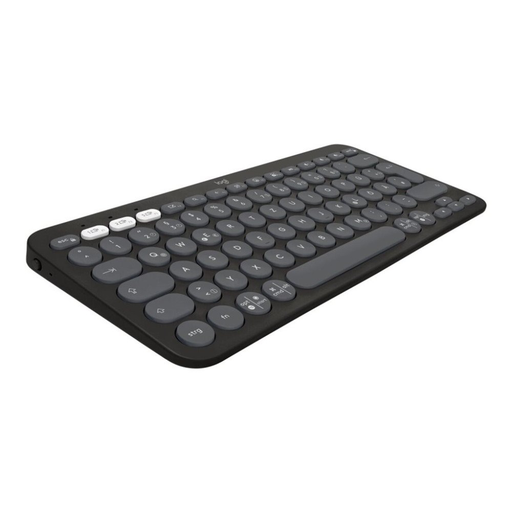 Logitech Logitech Pebble Keys 2 K380s - tangentbord - QWERTY - brittisk - tonal graphite Inmatningsenhet