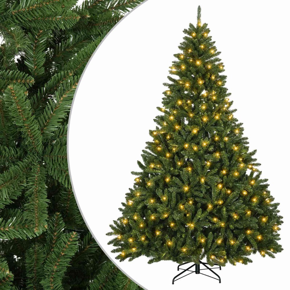 vidaXL Plast Hingad Julgran 270 cm 300 LED-lampor Varmvit