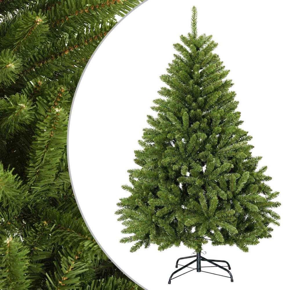 vidaXL Plast Hingad Julgran 120 cm PVC Ljusgrön