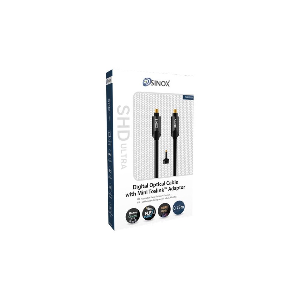 Sinox beslag Sinox ULTRAHD kabelsats för digitalt ljud (optisk) - 1.5 m