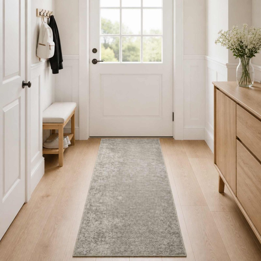 vidaXL Matta Beige 50 x 400 cm 100% Polyester 3 mm Tvättbar