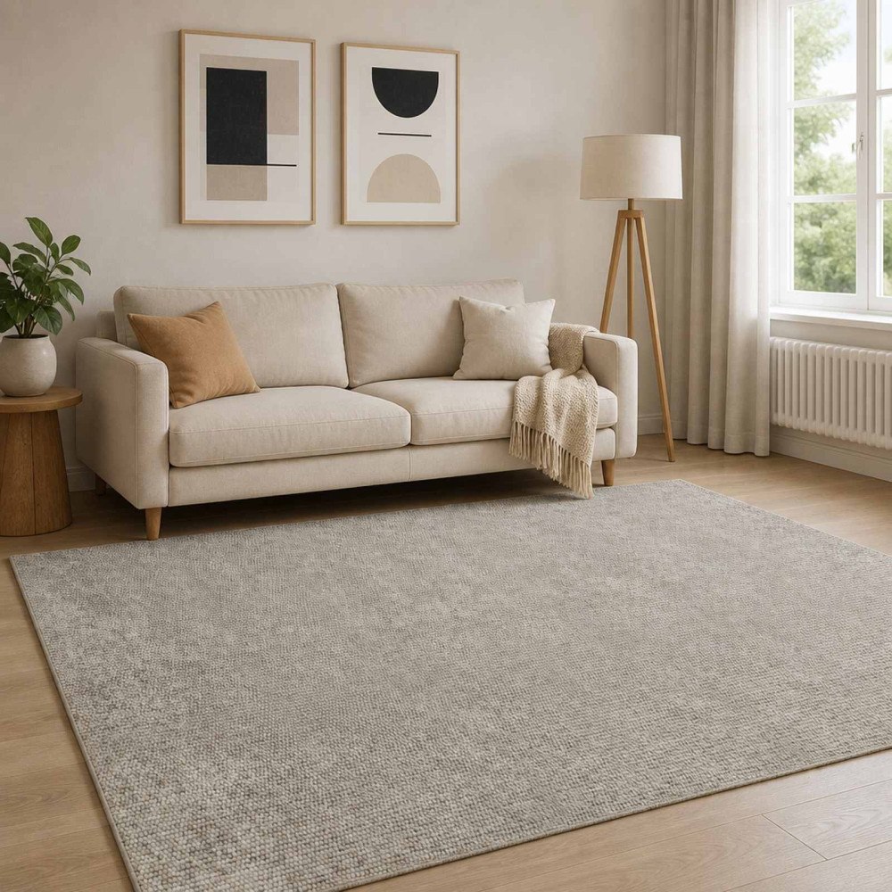 vidaXL Matta Beige 190 x 300 cm 100% Polyester 3 mm Tvättbar
