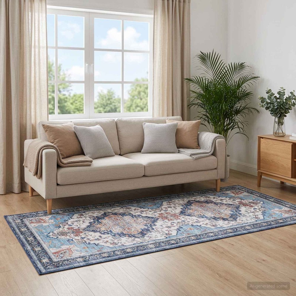 vidaXL Matta ORIZ Flerfärgsdesign 80 x 200 cm 100% Polyester