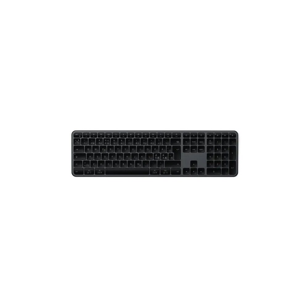 Satechi Satechi Slim EX3 - tangentbord - connects four devices wirelessly full size - QWERTY - Nordisk - space black Inmatningse...