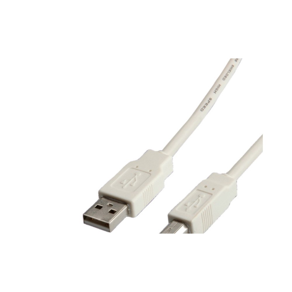 Value VALUE 11.99.8831, 3 m, USB A, USB B, USB 2.0, Hane/Hane, Grå