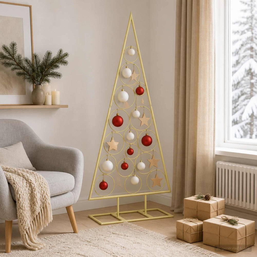vidaXL Metall julgran KUOPIO 125 cm Stål Guld