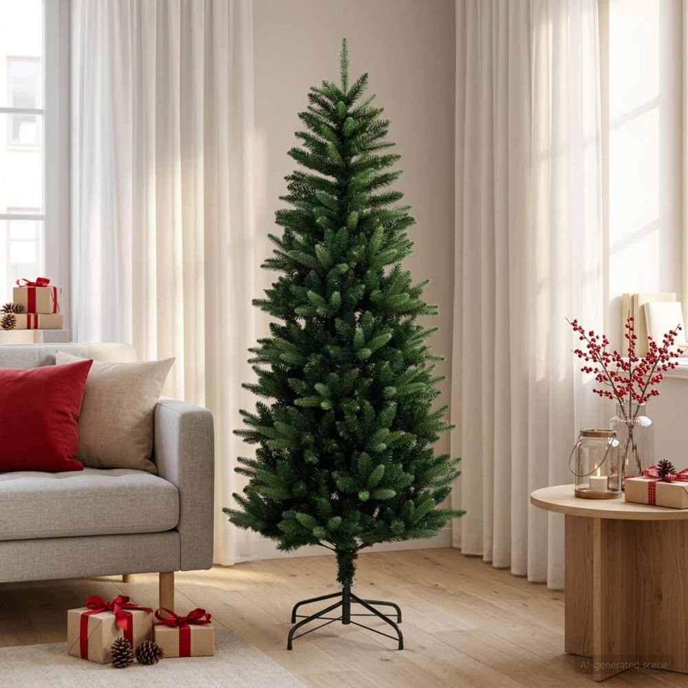 vidaXL Plast Hingad Julgran 150 cm PE och PVC Grön