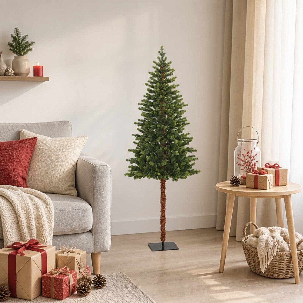 vidaXL Plast Hingad Julgran 150 cm PVC och metall Grön