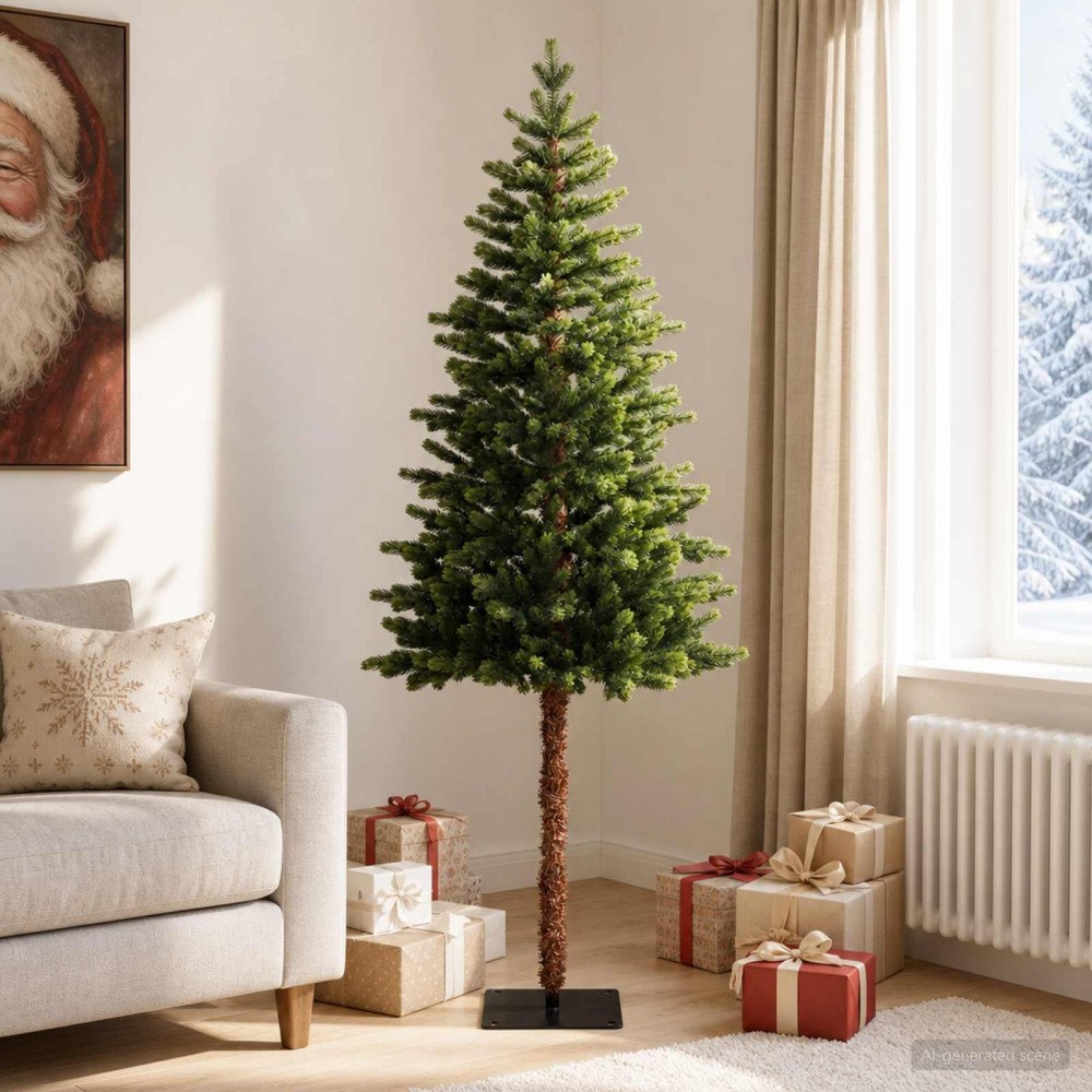 vidaXL Plast Hingad Julgran 180 cm PVC och metall Grön