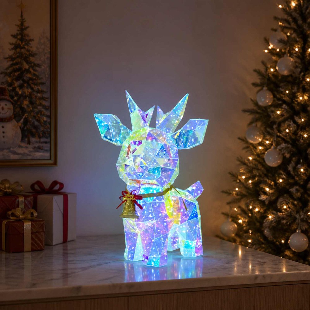 vidaXL Prismatisk iriserande LED-ren med bjällra Flerfärgsdesign