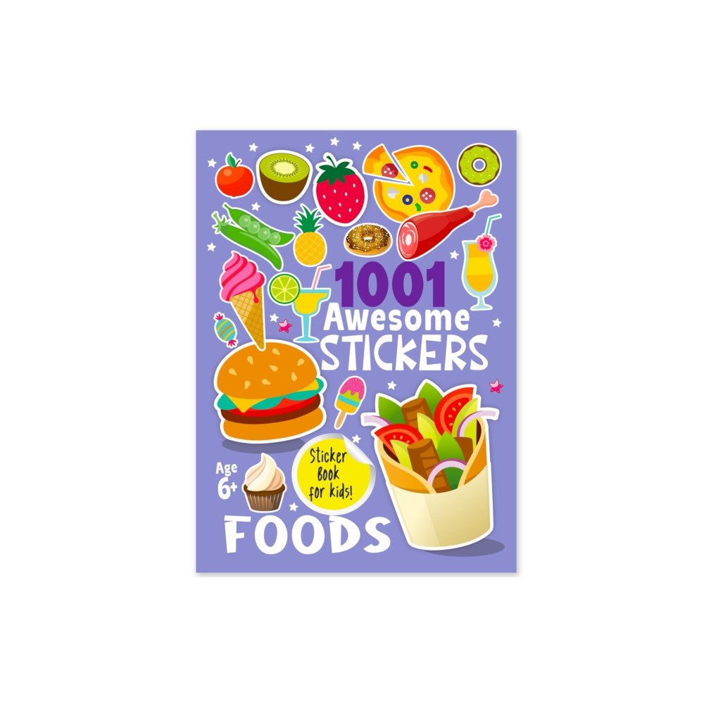Hello Friend 1001 Awesome Stickers  - Foods (häftad, eng)