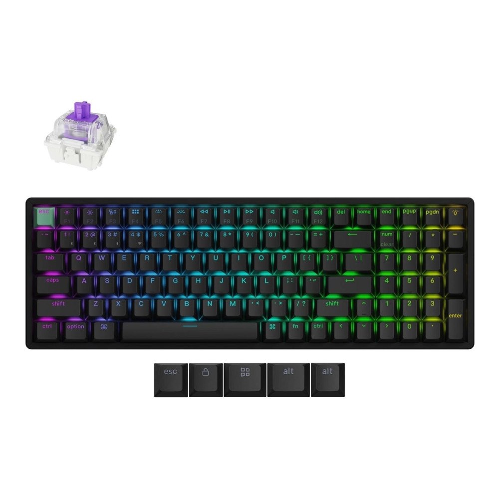 Keychron Keychron K4 HE - tangentbord - specialanpassad - 96% - QWERTY - Nordisk - svart Inmatningsenhet
