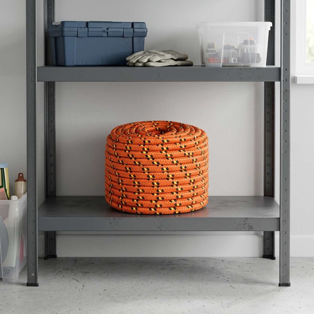vidaXL Mångsidigt bruksrep 12 mm 250 m Orange PP 930 kg Maxbelastning