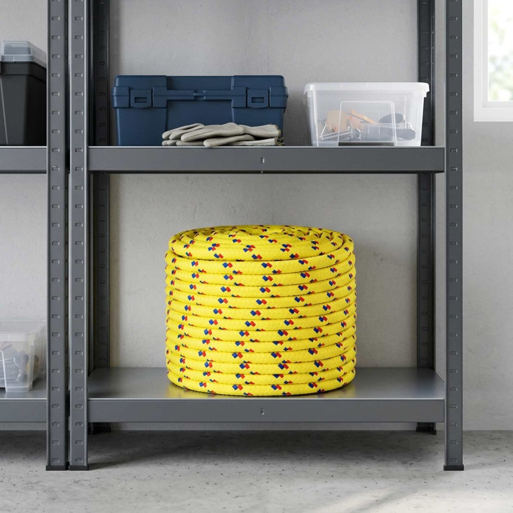 vidaXL Mångsidigt bruksrep 12 mm 50 m Gul PP 930 kg Maxbelastning