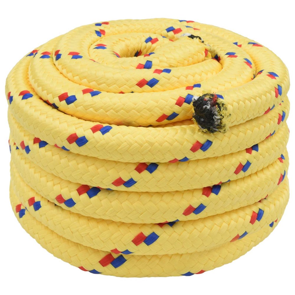 vidaXL Mångsidigt bruksrep 30 mm 25 m Gul PP 5400 kg Maxbelastning