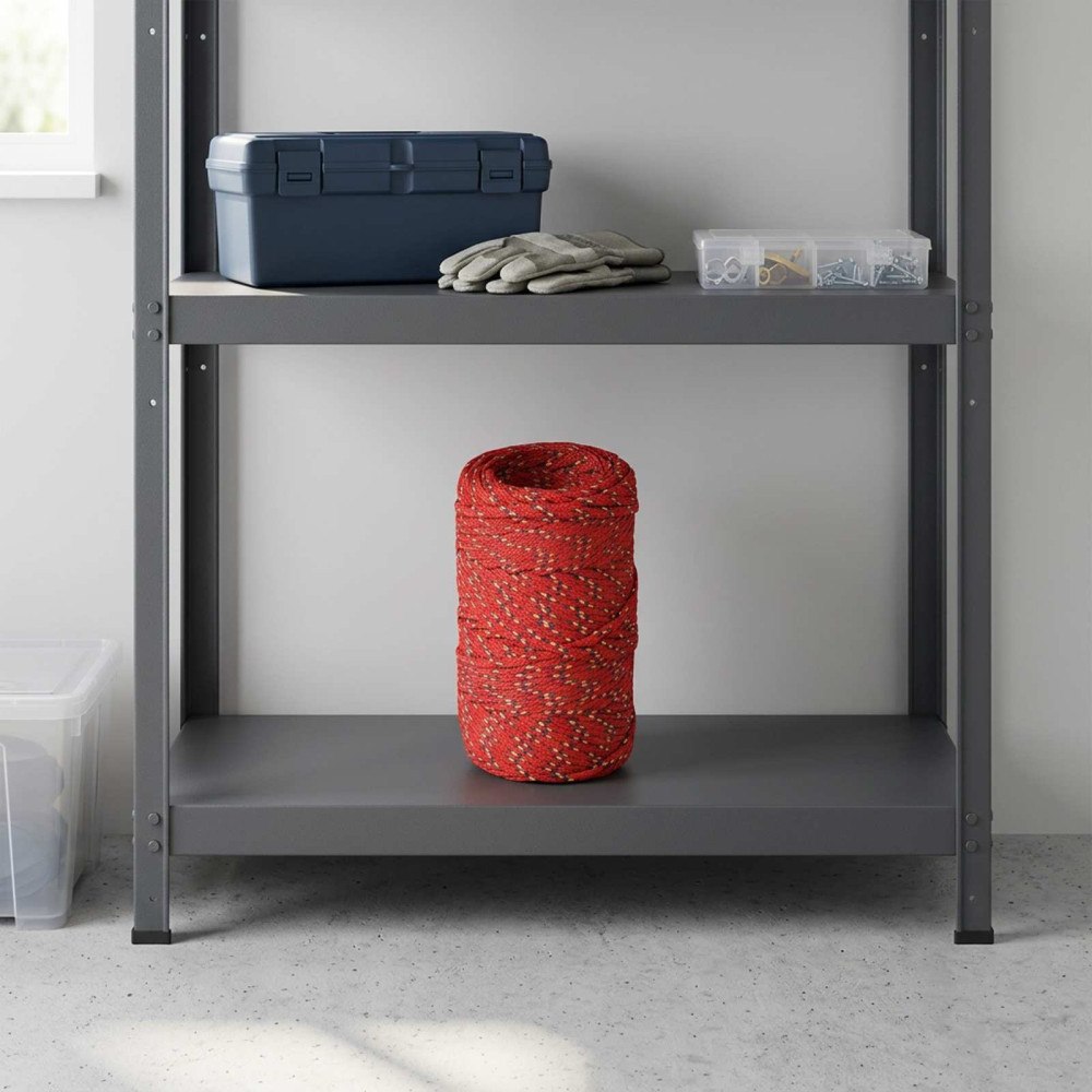 vidaXL Mångsidigt bruksrep 2 mm 25 m Röd PP 27 kg Maxbelastning