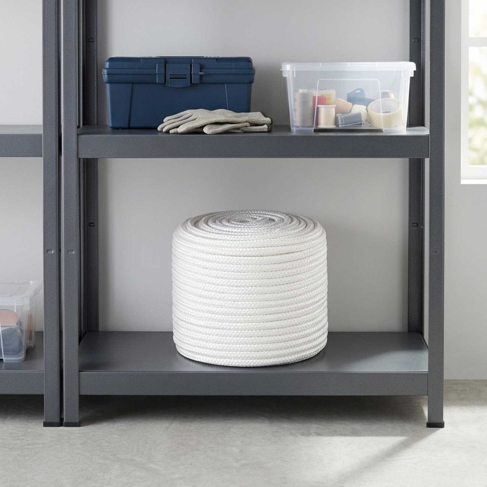 vidaXL Mångsidigt bruksrep 14 mm 100 m Vit PP 1275 kg Maxbelastning