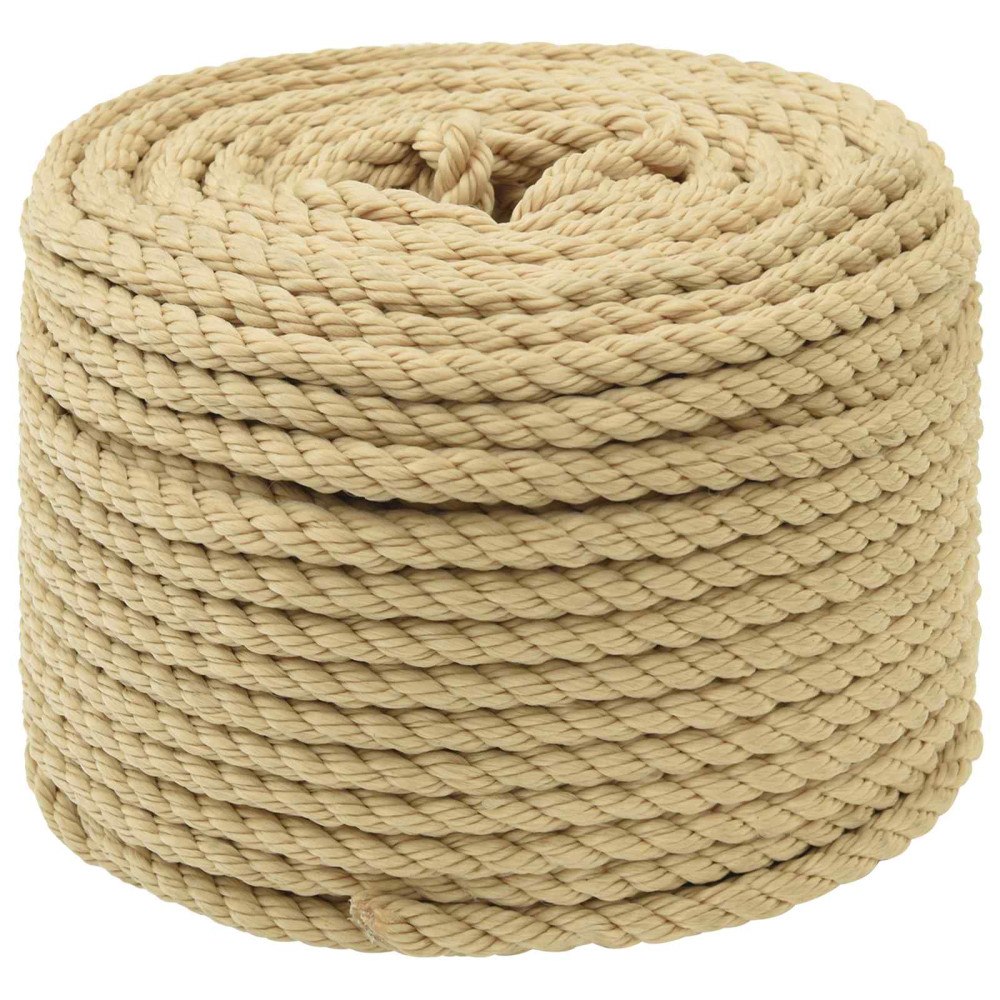 vidaXL Mångsidigt bruksrep 8 mm 25 m Naturlig PP 420 kg Maxbelastning