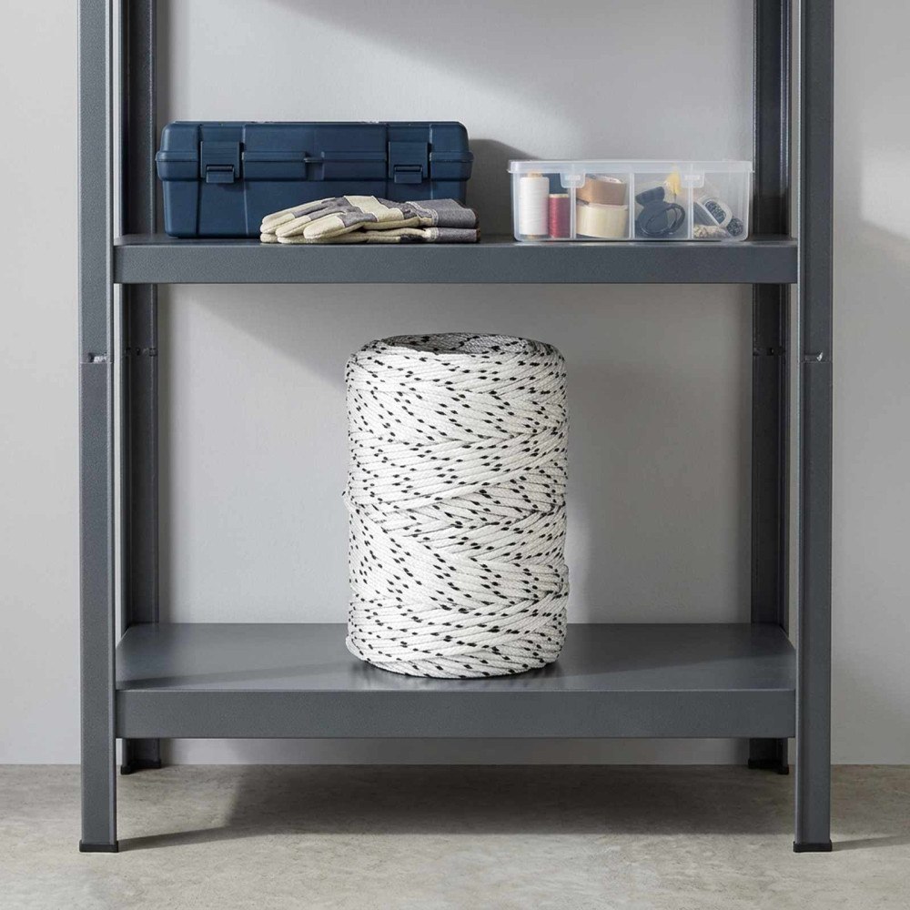 vidaXL Mångsidigt bruksrep 2 mm 50 m Vit Polyester 50 kg Maxbelastning