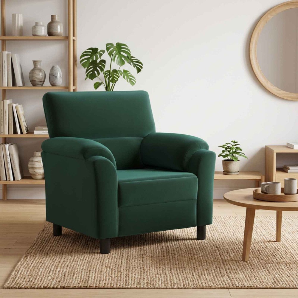 vidaXL Soffa Mörkgrön 94 x 85 x 93 cm Sammet