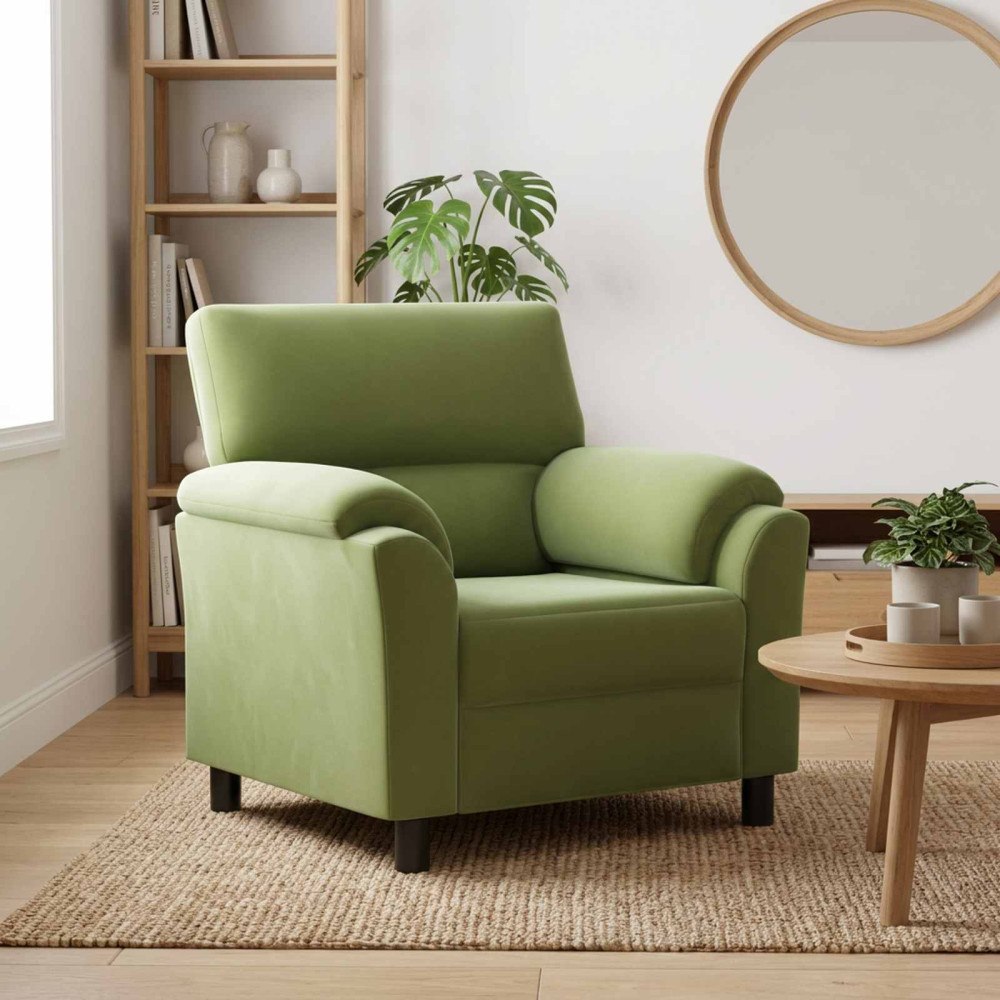 vidaXL Soffa Ljusgrön 94 x 85 x 93 cm Sammet