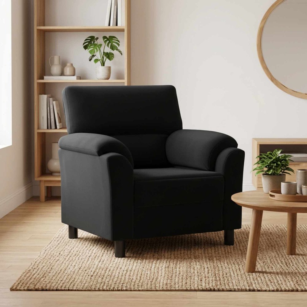 vidaXL Soffa Svart 94 x 85 x 93 cm Sammet