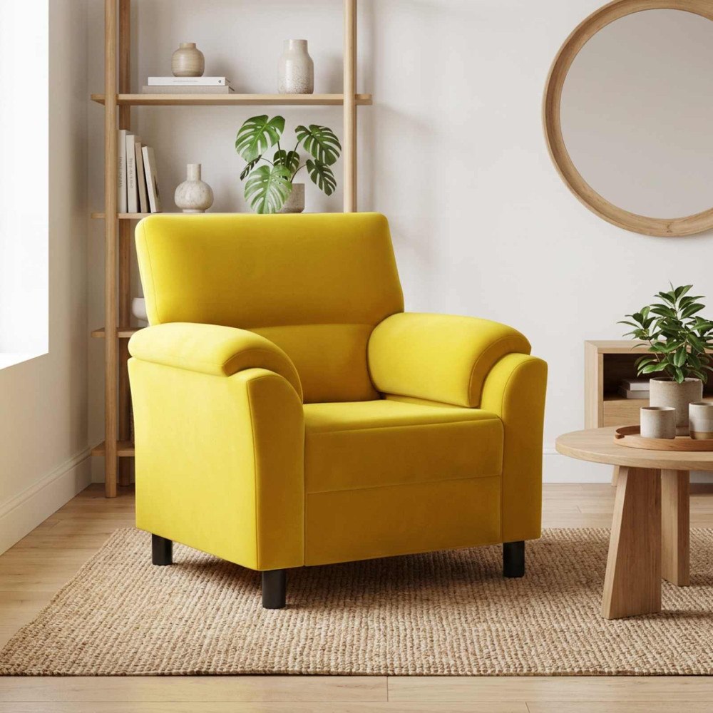 vidaXL Soffa Gul 94 x 85 x 93 cm Sammet
