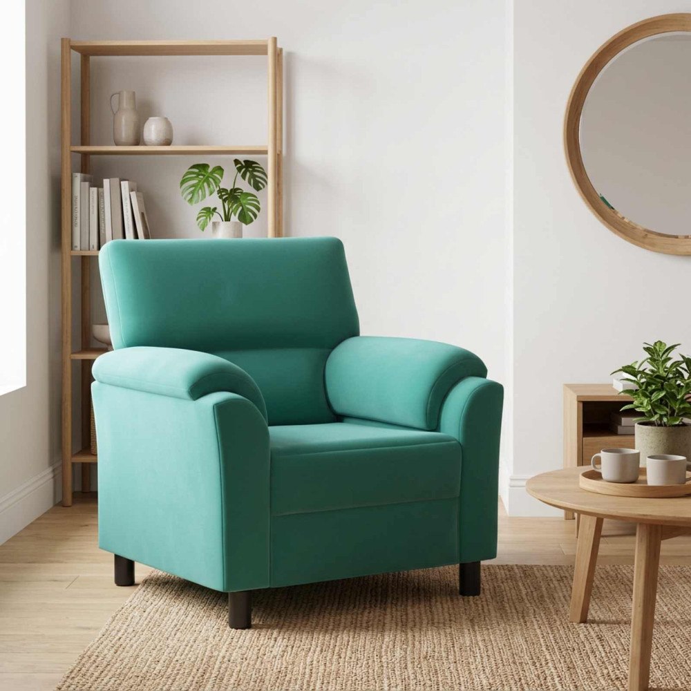 vidaXL Soffa Turkos 94 x 85 x 93 cm Sammet