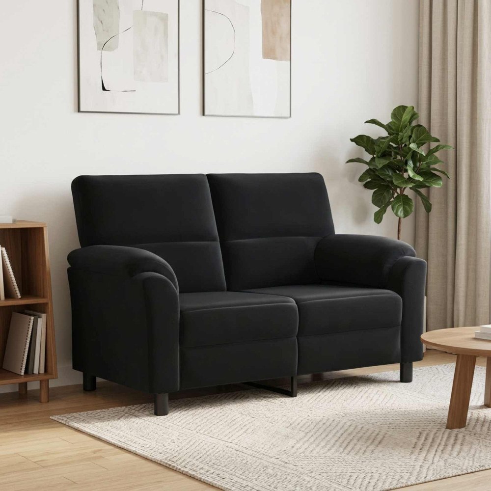 vidaXL Soffa Svart 154 x 85 x 93 cm Sammet