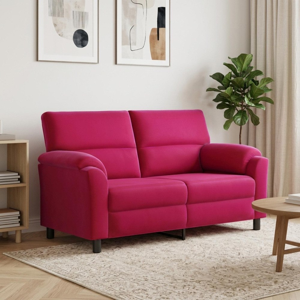 vidaXL Soffa Vinröd 174 x 85 x 93 cm Sammet