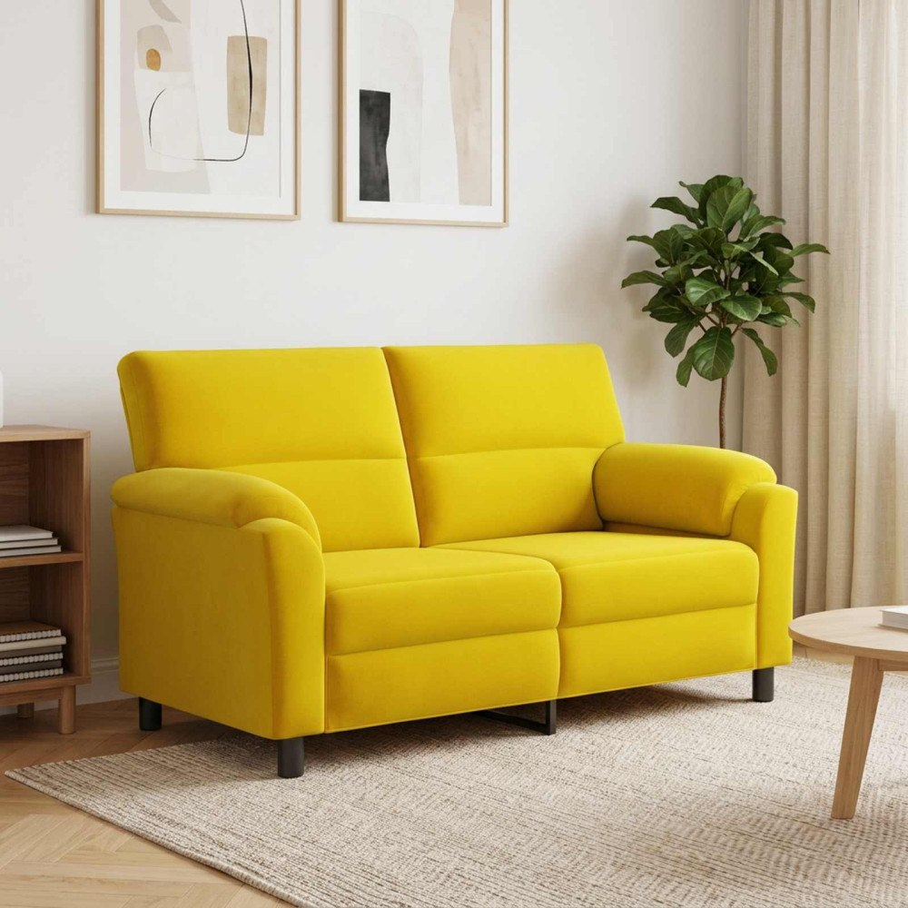 vidaXL Soffa Gul 174 x 85 x 93 cm Sammet