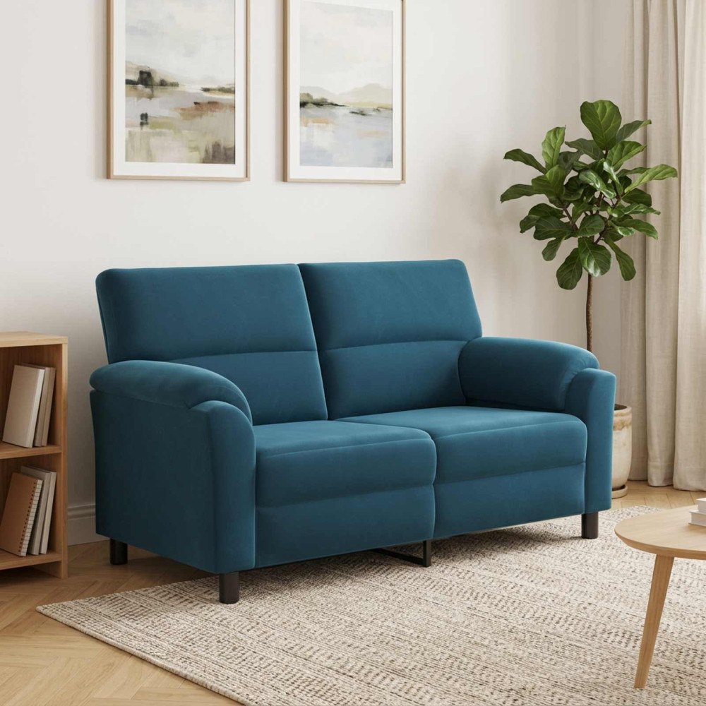 vidaXL Soffa Blå 174 x 85 x 93 cm Sammet