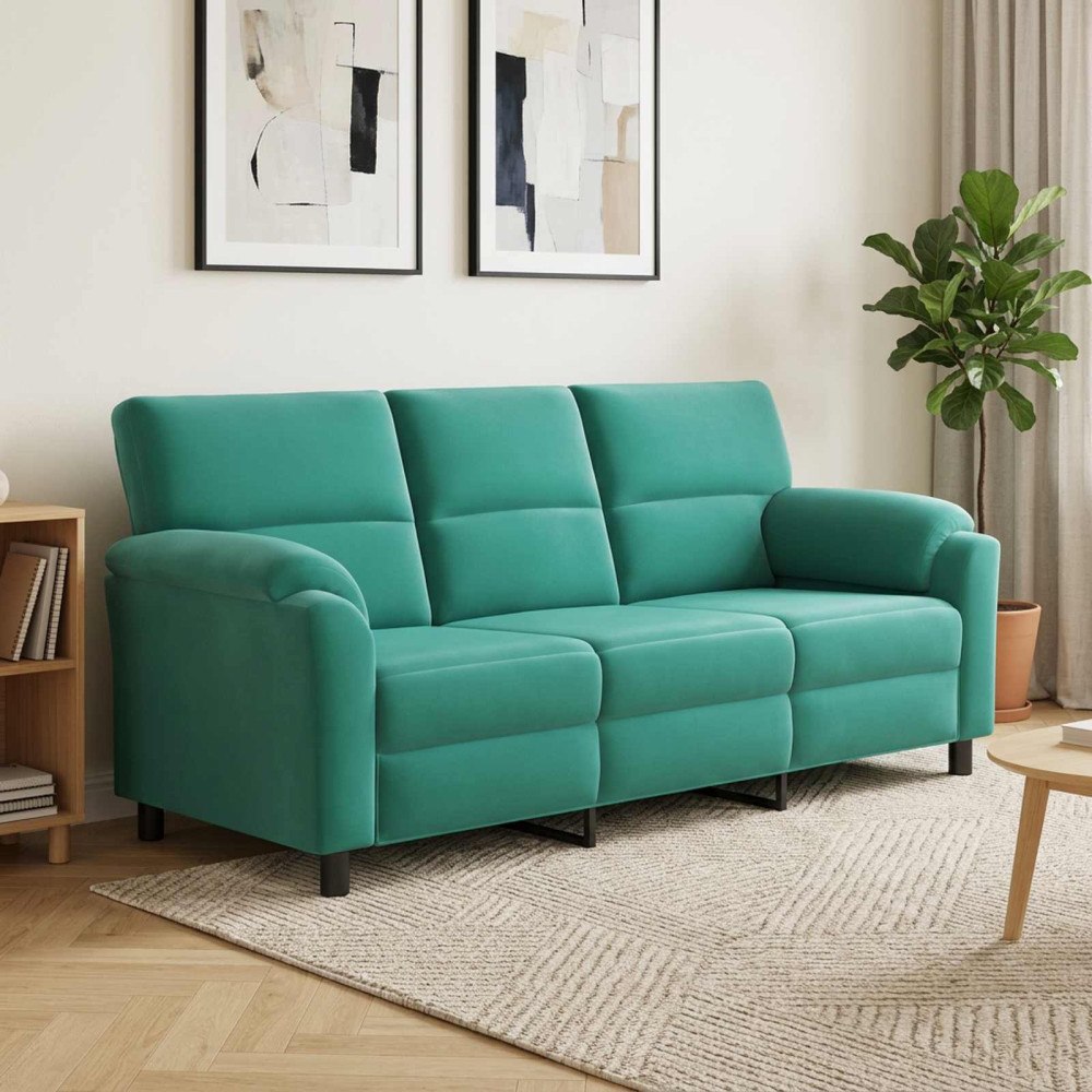 vidaXL Soffa Turkos 214 x 85 x 93 cm Sammet