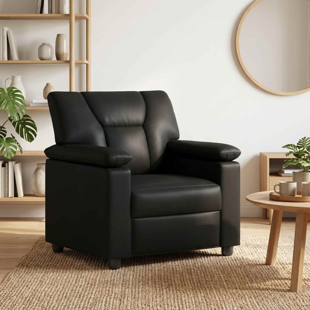 vidaXL Soffa Svart 91 x 85 x 93 cm Konstläder